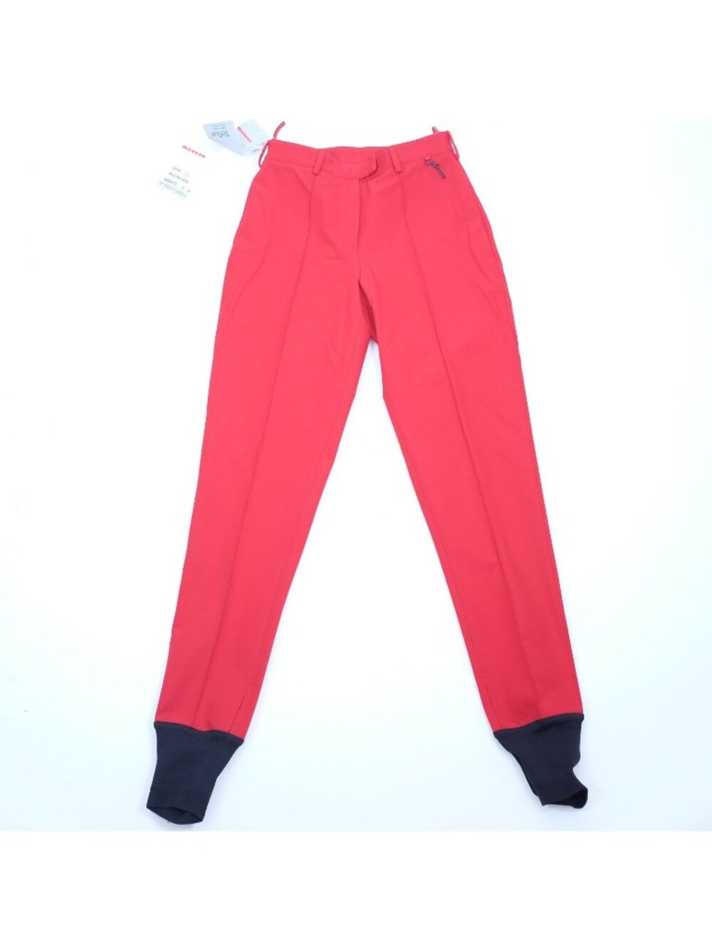New PRADA Sport 40 US 2 pants leggings Teflon sock foot red - Picture 1 of 11